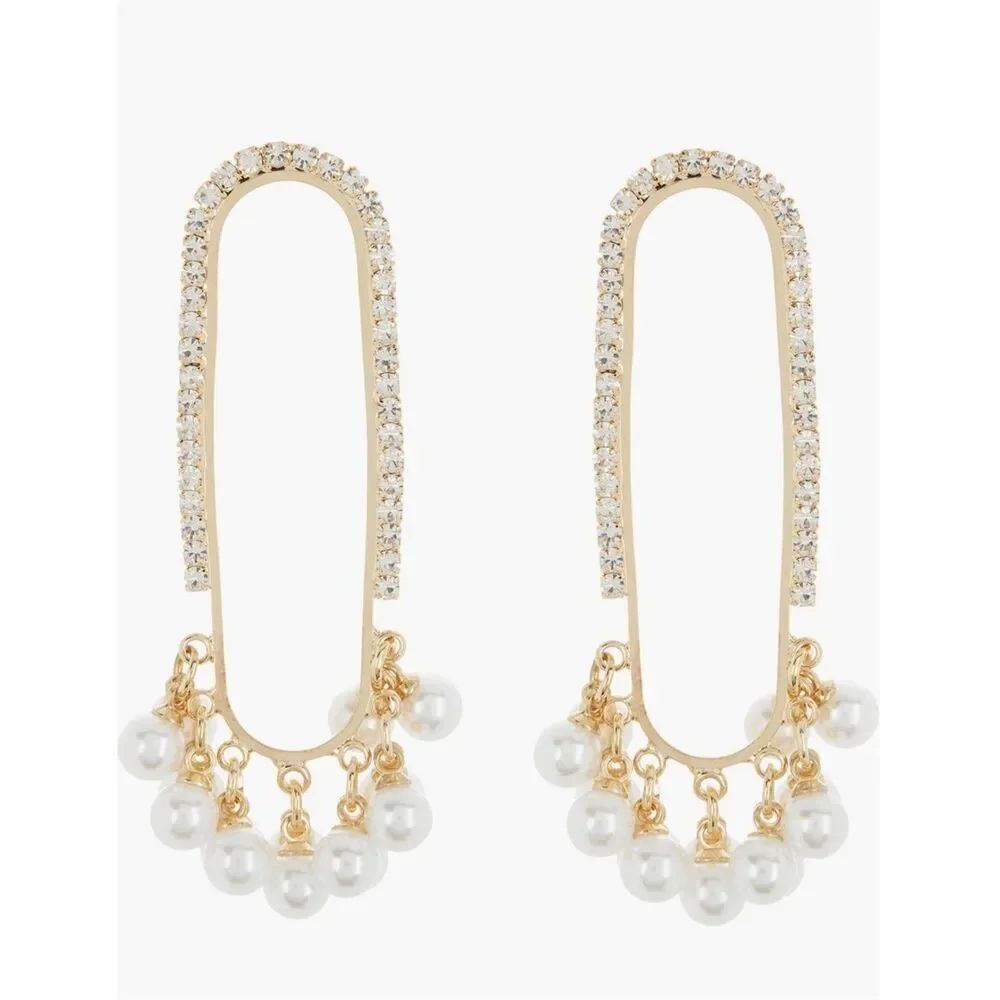 Tasha Crystal & Imitation Pearl Statement Earrings